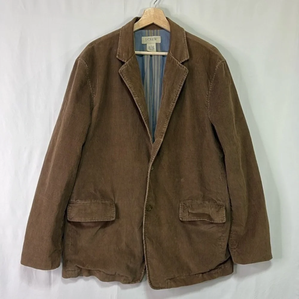 🥒 J.Crew brown corduroy two button blazer
